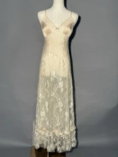 Vintage Style Claire Pettibone Silk Bridal Dress Lingerie Luxury White Beige