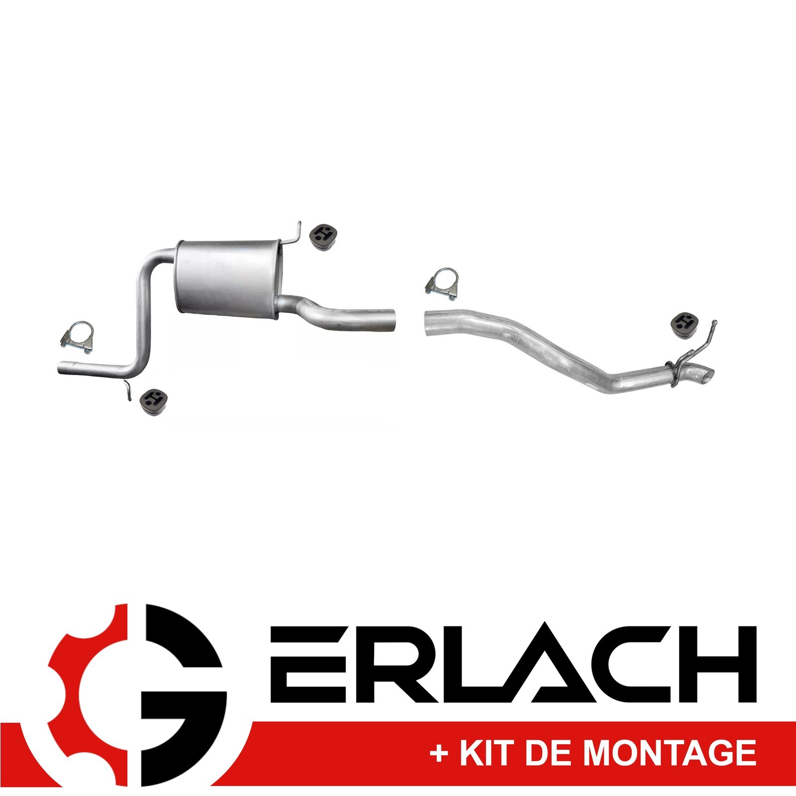 Silencieux echappement pour VW Passat 1.6 2.0 TDI, pot de qualite superieure en acier renforce 4843