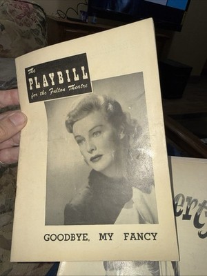 The Playbill November 29th 1948 Morosco Theatre Goodbye My Fancy  bagged