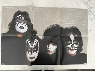 KISS poster Dynasty Poster 22x33 Autographed sigend by Peter Criss aucoin