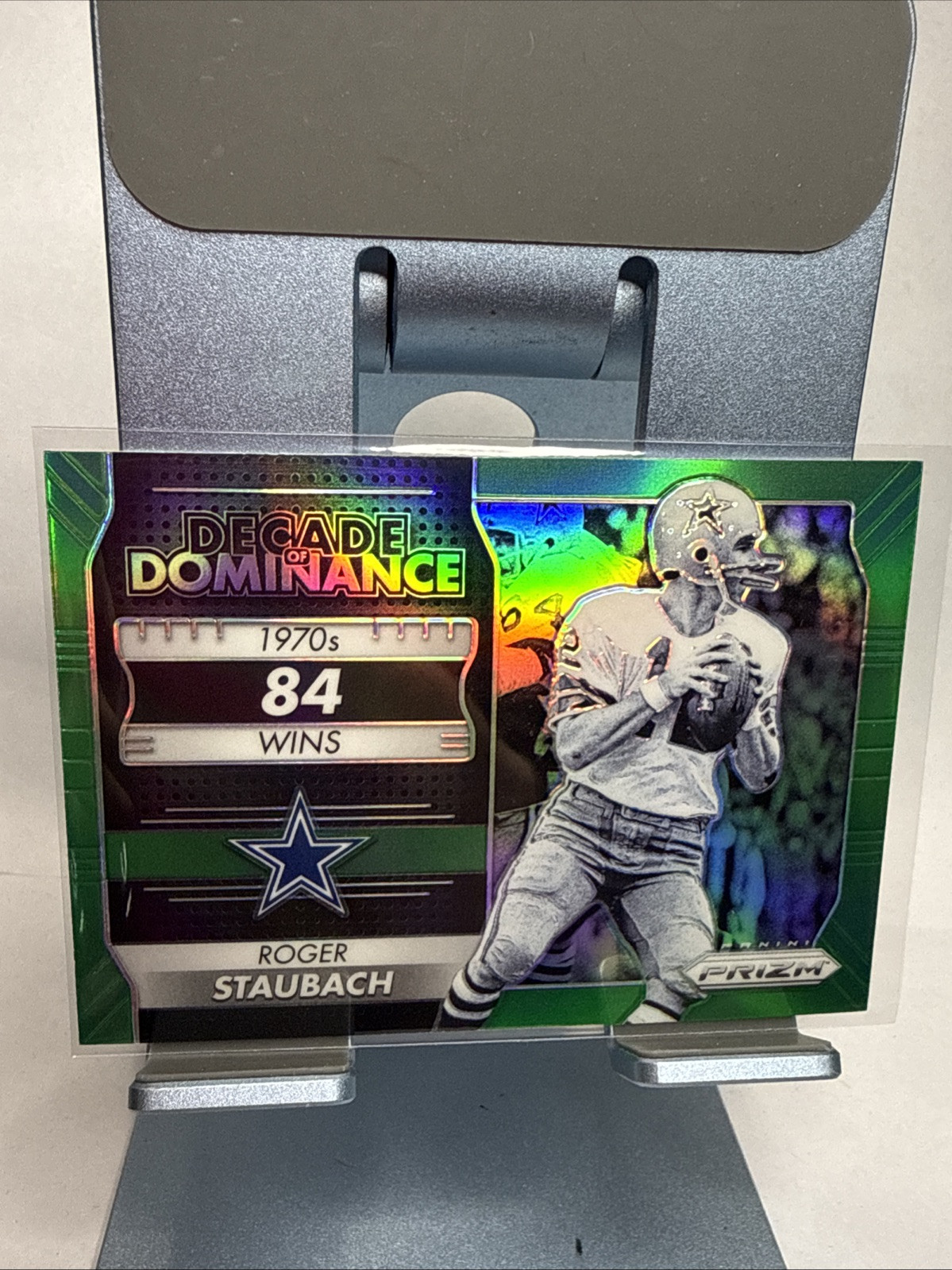 2016 Panini Prizm Decade Of Dominance Green Prizm #1 Roger Staubach