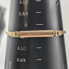 Vintage 40s Forstner 12K Gold Filled ID Square Chain Bracelet