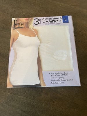 Felina Lingerie 3pk Camisole Cotton Stretch Large