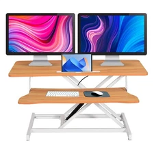 Standing Desk Converter 37'' Height Adjustable with Keyboard Tray