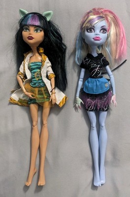 2 Monster High Dolls Cleo De Nile & Abbey Bominable 2013 Toy