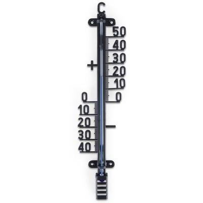 Schwarzes Außenthermometer 25 cm