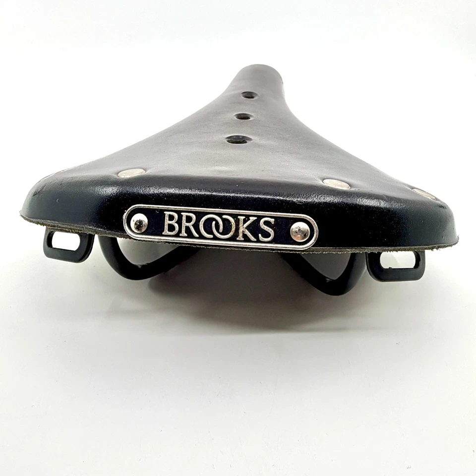 Sillín de cuero negro Brooks B17S (corto) para mujer asiento de bicicleta 1M6 1844 usado en excelente estado Foto 3 de 4