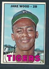 1967 Topps #394 JAKE WOOD Detroit Tigers ~ VG-EX to EX