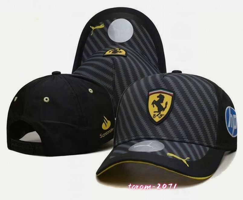 Ferrari F1 Outdoor sports Casual style Curved brim baseball cap