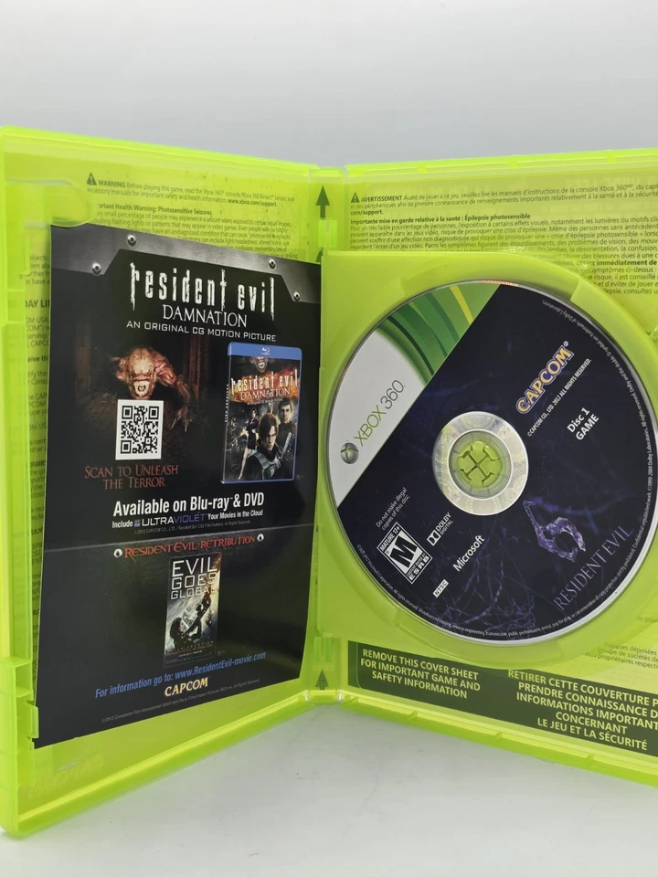Resident Evil 6 2012  Microsoft Xbox 360 complete Game CIB tested & working - Image 3 of 4