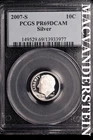 2007-S Roosevelt Dime-PCGS PR 69 DCAM Silver Ch Gem Proof No Reserve #SLL460