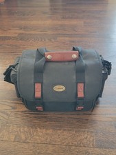 Canon Vintage Soft Side Camera Bag Black w/ Brown Leather Trim SC-A20