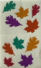 COLORFUL LEAVES Stickers(10pc) Mrs.Grossman's•Fall•Autumn •Trees•Card Making•