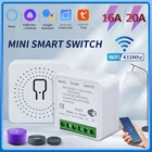 16A/20A Mini Tuya Smart Wifi Switch DIY Module 2-Way Control 433MHz Wireless