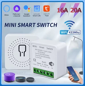 16A/20A Mini Commutateur Wifi intelligent Tuya DIY Module 2-Way Contrôle 433MHz sans fil