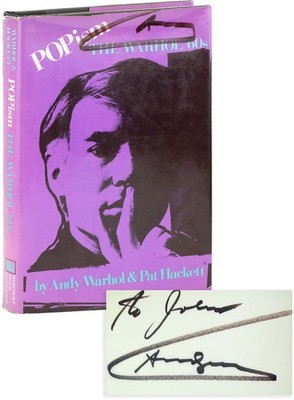 Andy Warhol & Pat Hackett-POPISM-1980-2ND PRINTING-SIGNED ON DJ & ALSO INSCRIBED