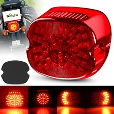 Nilight LED Tail Light Motorcycle Brake Turn Signal Driving License Plate Rear L