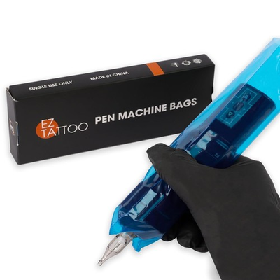 #ad EZ Tattoo Machine Covers 200 Count Pack of 1 Blue 2.4 inch X 7 inch $13.99