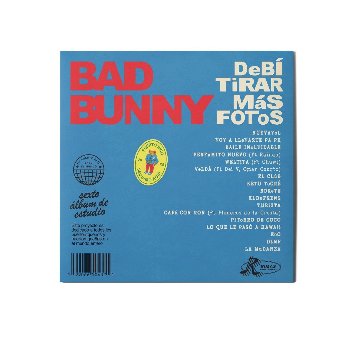 Bad Bunny - Debi Tirar Mas Fotos (2025) New Gatefold 2 Blue Vinyls