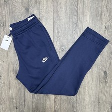 Nike Sweatpants Small Mens Blue Fleece Open Hem Straight Leg Sportswear Club