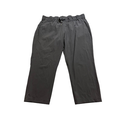 Lululemon On The Fly Crop Pants Black Pockets Active LW6AV6S Women's 12