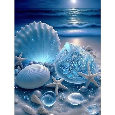  Diamond Art Beach- Ocean Diamond Painting Kits for Adults, DIY 5D Gem G3856