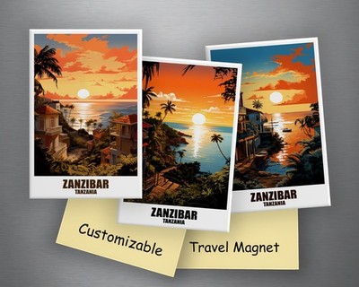 Zanzibar Fridge Magnet Tanzania City Magnet Souvenir Travel Gift Idea
