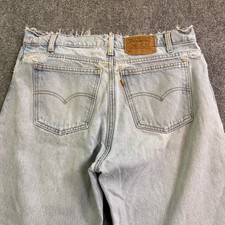 Vintage 90s Levis 550 Jeans Mens 36x32 Light Washed USA Orange Tab
