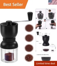 Compact Coffee Bean Grinder with Ceramic Burr...