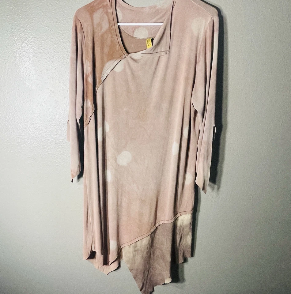 Staley Gretzinger Boho Vibe Ecléctico Tie Dye Patchwork Suave Vino Colores EE. UU. (c1) Foto 2 de 4