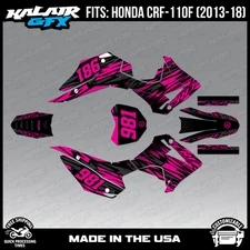 Graphics Kit for Honda CRF110 (2013-2018) CRF 110 Twitch Series - Magenta Shift