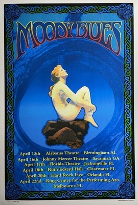 Moody Blues - 2001 Tour - Original 1st Edition - Signed Bob Masse C.O.A. 15 X 23