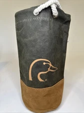 Ducks Unlimited Bag Canvas Suede Drawstring w/ Loop 11” x 8”