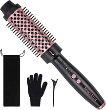 Thermal Brush Hair Curling Brush, 30s Fast Heated Round Brushes Rose Gold 