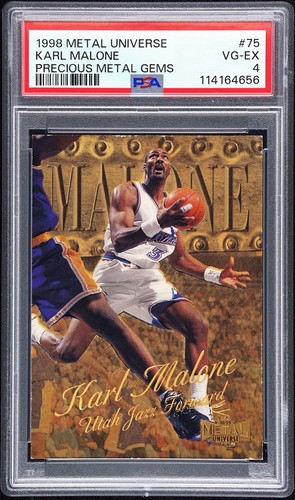 Karl Malone [Precious Metal Gems] #75 1998 Metal Universe card