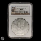 2013-S American Silver Eagle NGC MS69 Struck at San Francisco Mint Label -E376