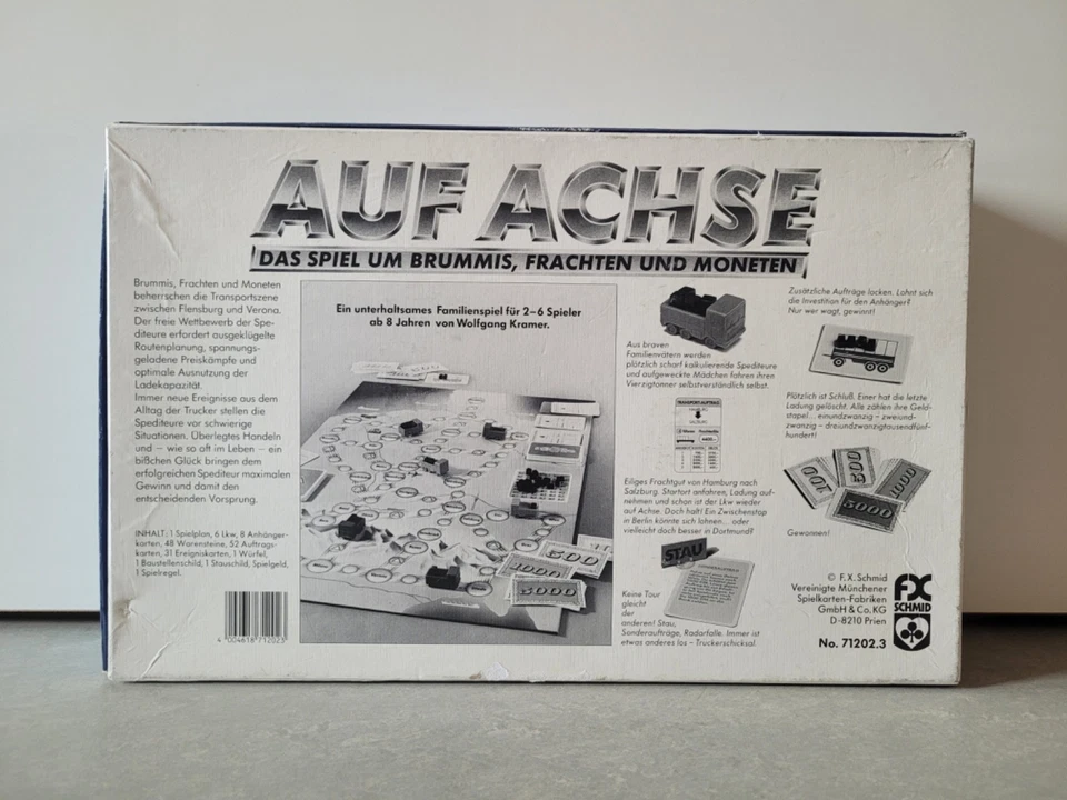 FX Schmid: 1987 Auf Achse Das Spiel um Brummis, Frachten und Moneten komplett * - Bild 3 von 4