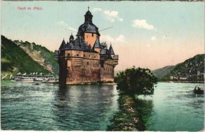 CPA AK Kaub - Caub mit Pfalz GERMANY (1069262)