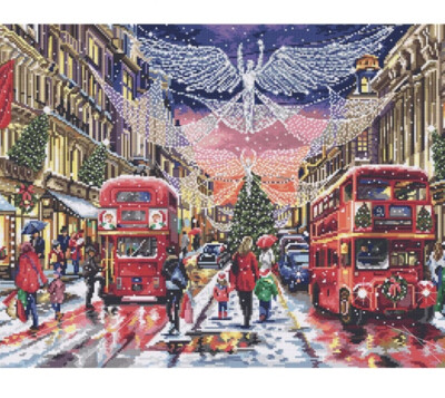 LETISTITCH London Counted Cross Stitch Handarbeitsset 44x32cm 16 Stück Aida