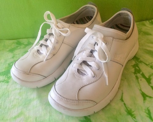 white leather lace up nursing shoes