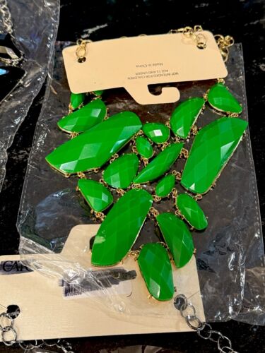 Jewelry Lot of 5 Cato Large Stone Black Green Red Turquoise Rust Necklaces - Picture 3 of 12