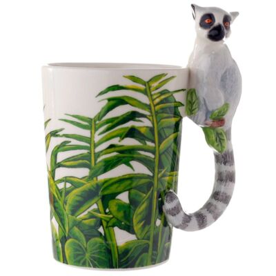 LEMUR GRIFF NEUHEIT 3D STIL KAFFEEBECHER TASSE NEU IN GESCHENKBOX PUK