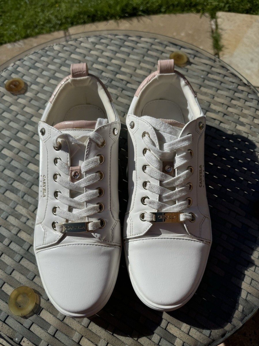 Carvela Cream Leather Trainers Womens Buy Carvela Connected Zip Trainers  From Next India