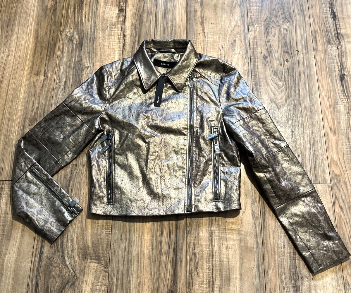 NWT $ 598 J BRAND ZHORA Snake Print Moto Jacket S | eBay