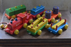 playskool wooden train set