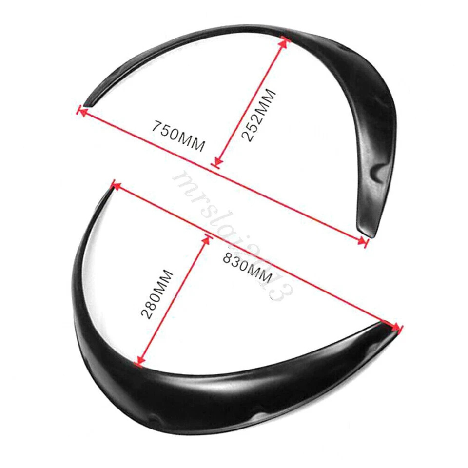 Kit de poliuretano flexible duradero 4 piezas de llamaradas universales para guardabarros coche SUV Foto 4 de 4