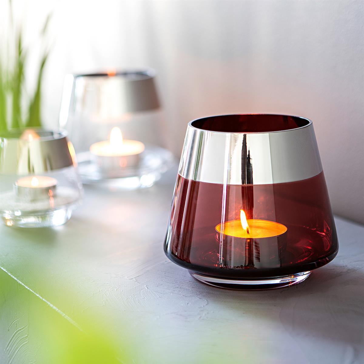 Teelichthalter Lichthalter Kerzenhalter Glaskerzenhalter eBay | Rot Fink