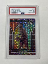 2021-22 Panini Mosaic Stained Glass Prizm #10 Evan Mobley RC Rookie SSP PSA 10