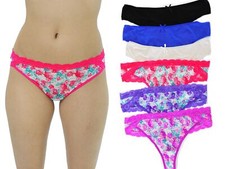 Just Intimates Thongs / Panties for Women Pack of 6 