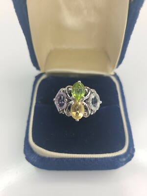 Ring Sterlingsilber mehrfarbig Edelstein